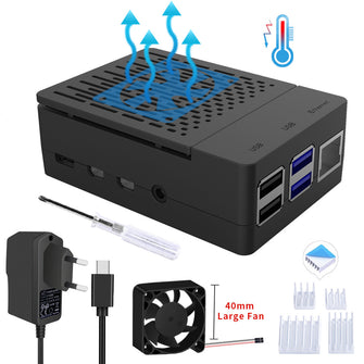 Raspberry Pi 4 Model B 8GB/4GB/2GB RAM ABS Arylic Case Shell Starter Kit with Fan Power Supply SD Card HDMI Cable