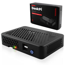 DeskPi Lite Raspberry Pi 4 Case-With Power Button/ Heatsink with PWM Fan/ Dual Full-Size HDMI/Extra Two USB Port