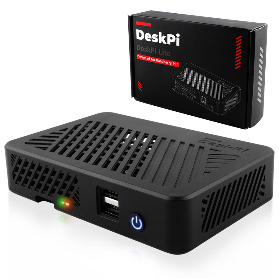 DeskPi Lite Raspberry Pi 4 Case-With Power Button/ Heatsink with 