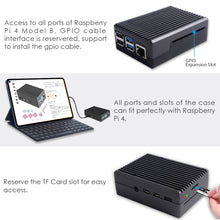 Raspberry Pi4 Model B Metal Enclosure Box Aluminum Case with Self-Cooling Column