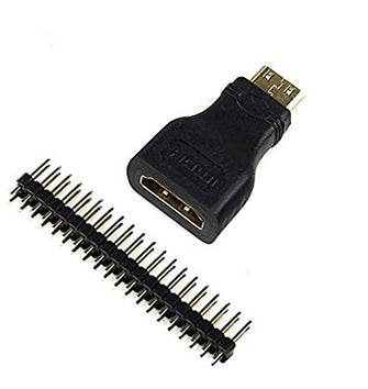 Accessory Kit 20Pin GPIO Header, Heatsink, OTG Cable, HDMI Adapter, ON/Off Switch Cable for Pi Zero 2 W/Pi Zero W/Pi Zero