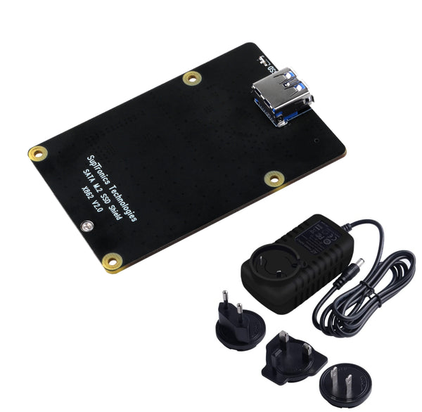 52Pi X862 V2.0 M.2 NGFF SATA SSD Storage Expansion Board with USB