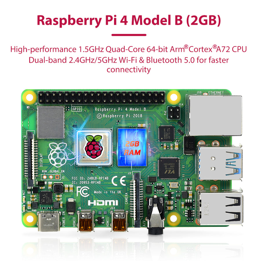 Raspberry Pi 4 Model B with 2GB/4GB/8GB RAM 64bit QuadCore 1.5GHz – 52Pi  Store