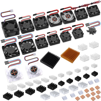 Fans & Heatsinks Kit PWM Cooler Heat Sink for Raspberry Pi Jetson Nano and 3D Printer