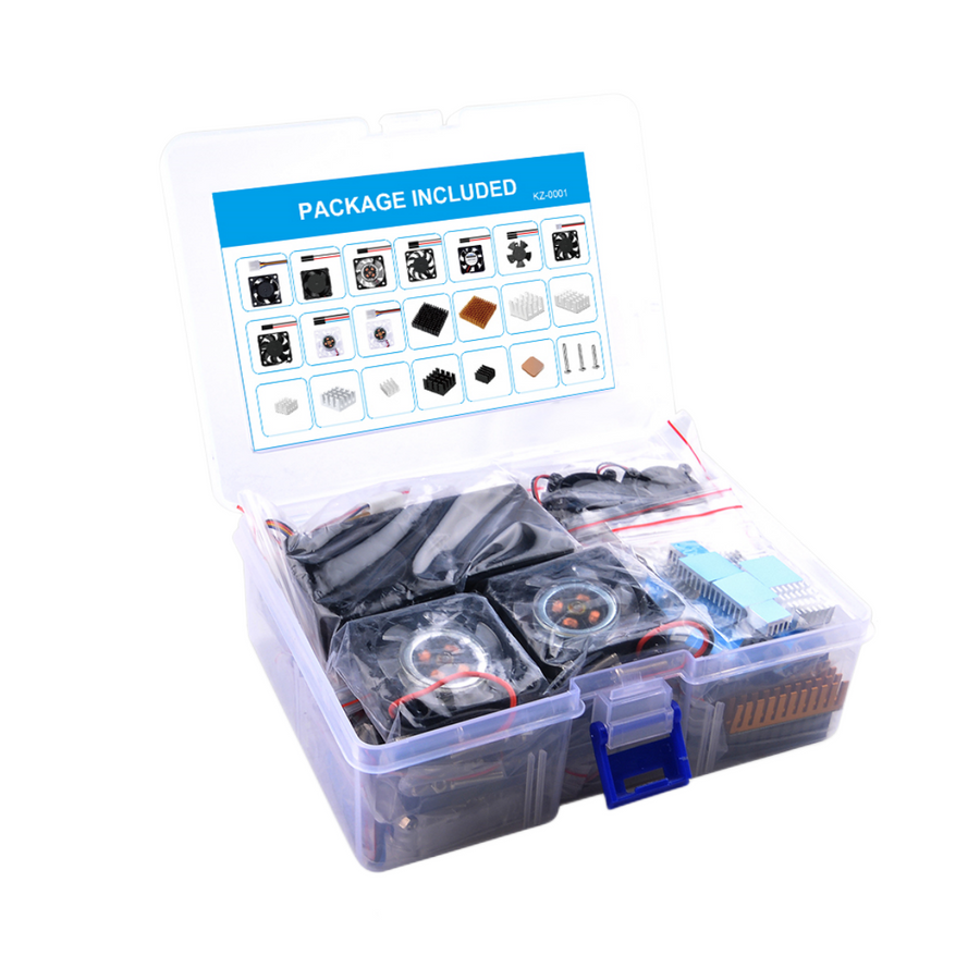 52Pi Fans & Heatsinks Kit PWM Cooler Heat Sink for Raspberry Pi