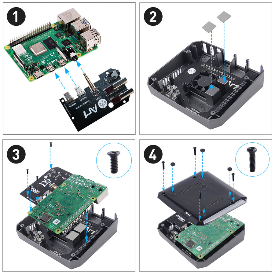 Argon ONE Case V2 for Raspberry Pi 4 Aluminum Enclosure for