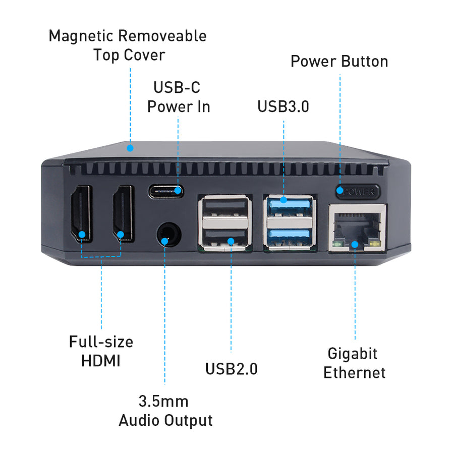 Argon ONE Case V2 for Raspberry Pi 4 Aluminum Enclosure for