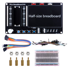 Breakout Kit Built-In LED lights Buttons Buzzer Half-size Breadboard for Raspberry Pi Pico/Pico W