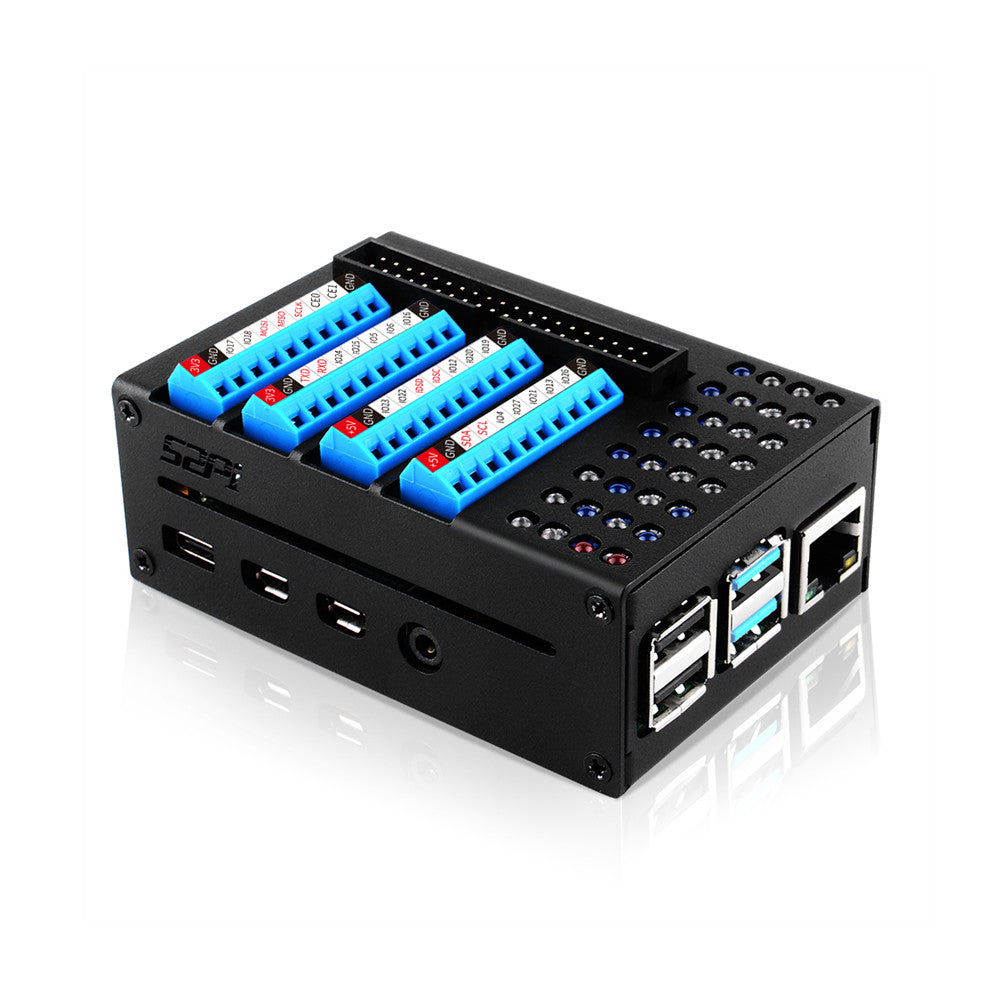 52Pi GPIO Terminal Expansion Board with GPIO Status LED Metal Case For ...
