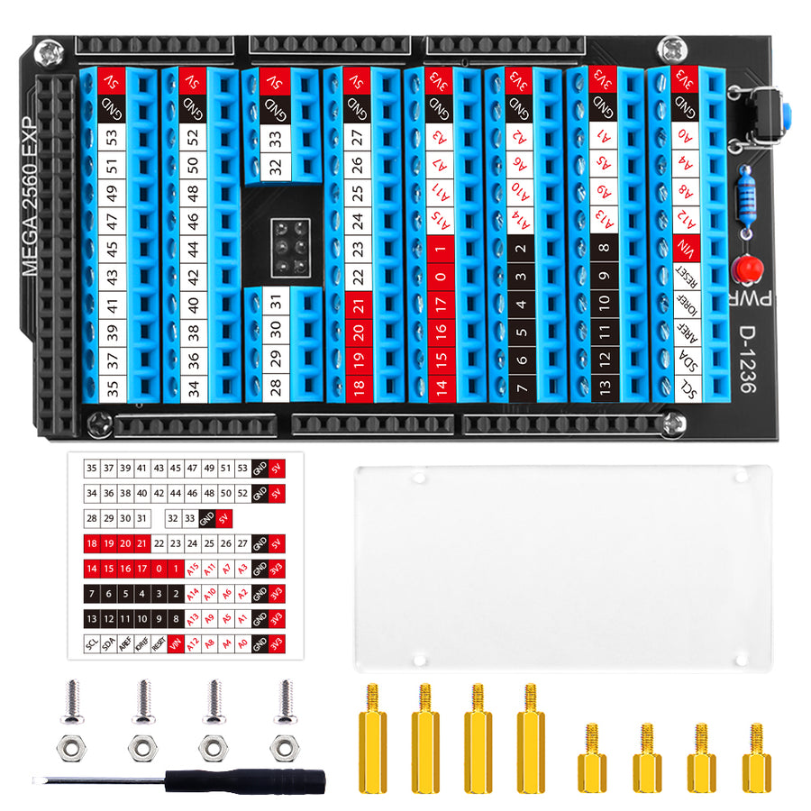 Screw Terminal Arduino R4 Arduino Uno GeeekPi Raspberry Pi GPIO Screw Terminal Hat Expansion ...