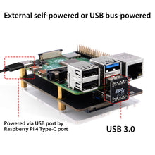 52Pi X862 V2.0 M.2 NGFF SATA SSD Storage Expansion Board with USB 3.1 Connection Support Key-B 2280 SSD for Raspberry Pi 4