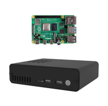 DeskPi Pro V2.0 Aluminum Case for Raspberry Pi 4-with ICE Tower Cooler/2.5 inch HDD-SDD Support/ Power Supply/Two Full-Sized HDMI/Power Button/ IR Support