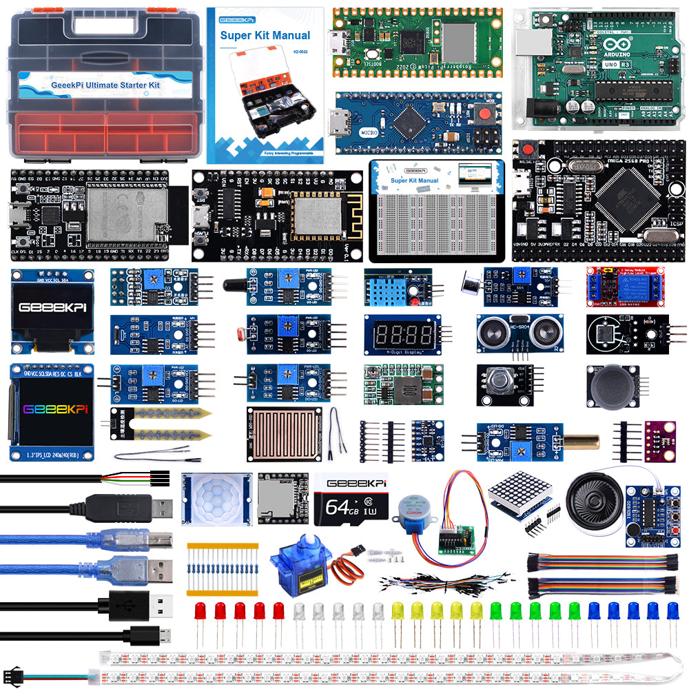 52Pi Development Boards Ultimate Starter Kit Raspberry Pi Pico, Arduin ...