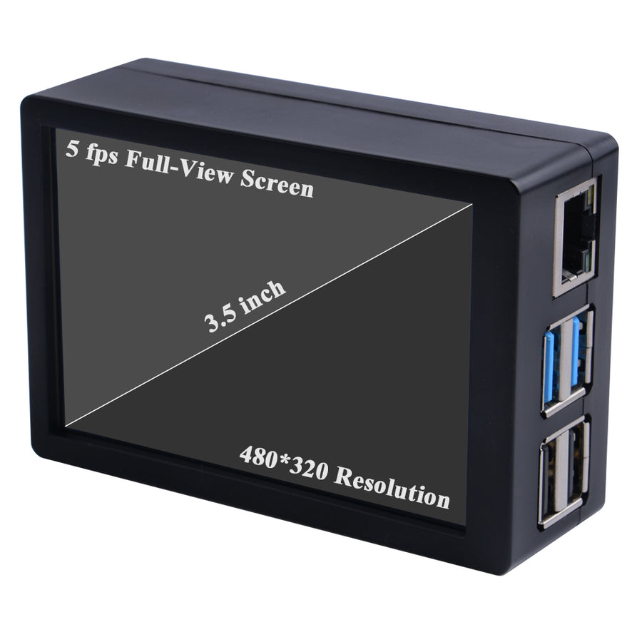 Écran Tactile LCD 3,5" Pour Raspberry Pi 3/4/5 Avec Boîtier Métal Et Refroidissement Actif - 7