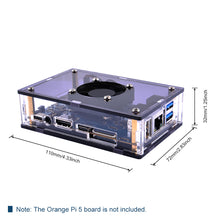 52Pi Orange Pi 5/5B Starter Kit Acrylic Case Transparent Shell with Fan Power Supply Heatsink HDMI Cable and MicroSD Card