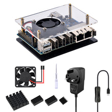 52Pi Orange Pi 5 Plus Acrylic Case Transparent Shell with Fan Power Supply Heatsink