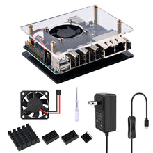 52Pi Orange Pi 5 Plus Acrylic Case Transparent Shell with Fan Power Supply Heatsink