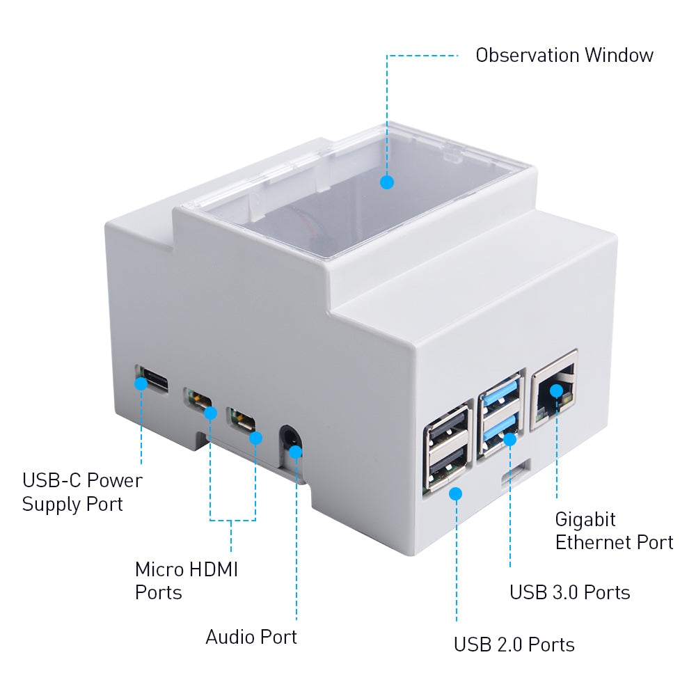 Raspberry Pi ABS Electrical Protective Box Wall Mounted Case White ...