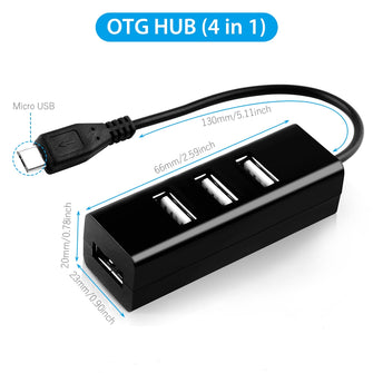 4 Port MicroUSB to USB Hub