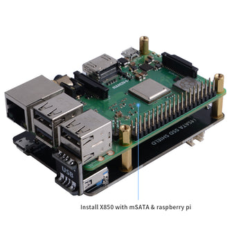X850 V3.1 Expansion Board Module for Raspberry Pi 3 Model B+(Plus) / 3B mSATA SSD Storage Expansion Board