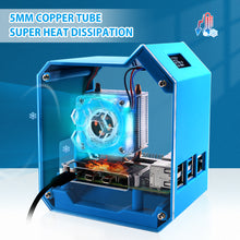 52Pi ABS Mini Tower RGB Cooling Fan With 0.96 OLED Screen Case Kit for Raspberry Pi 4B