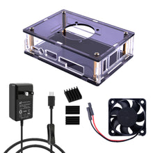 52Pi Orange Pi 5/5B Starter Kit Acrylic Case Transparent Shell with Fan Power Supply Heatsink HDMI Cable and MicroSD Card