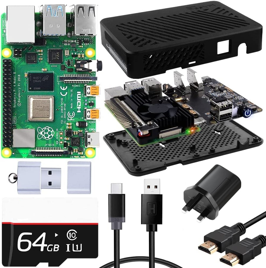 DeskPi Lite Case for Raspberry Pi 4B, with Power Button/Heatsink