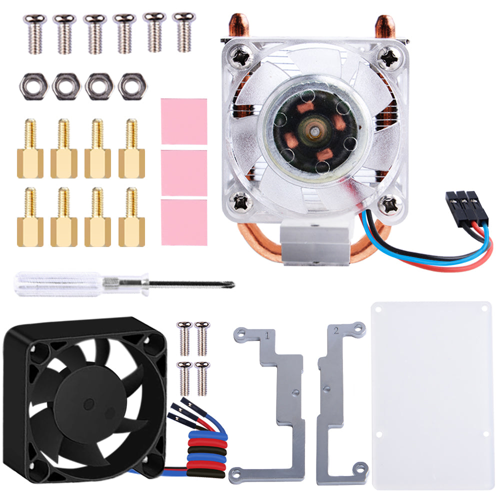 Raspberry Pi 4 B / 3B+ ICE Tower CPU RGB LED Light Cooling Fan – 52Pi Store