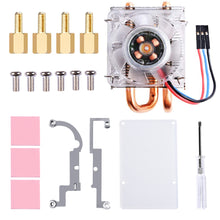 52Pi Low-Profile ICE Tower CPU Cooler for Raspberry Pi 4 B / 3B+ / 3B, with RGB LED Light Cooling Fan