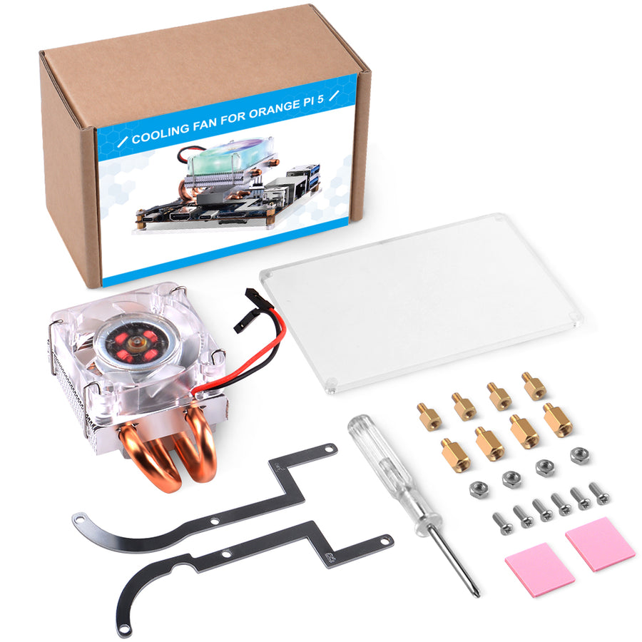 52Pi Low-profile ICE-Tower CPU RGB LED Light Cooling Fan Radiator