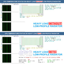 52Pi Low-profile ICE-Tower CPU RGB LED Light Cooling Fan Radiator for Orange Pi 5/5B