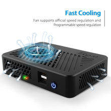 DeskPi Lite Raspberry Pi 4 Case-With Power Button/ Heatsink with PWM Fan/ Dual Full-Size HDMI/Extra Two USB Port