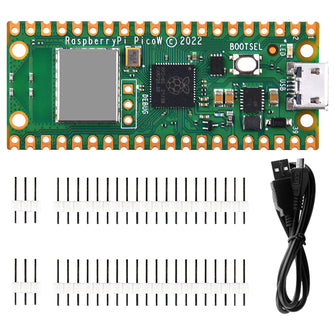 Rpi Microcontroller Wi Fi Raspberry Pi Pico W with Header, RPI Pico Wireless WiFi RP2040 Microco ...
