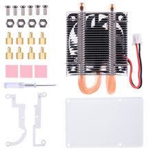 52Pi Low-profile ICE Tower 4010 Silent Cooling Fan with Horizontal Heatsink for Raspberry Pi 4B/3B+/3B