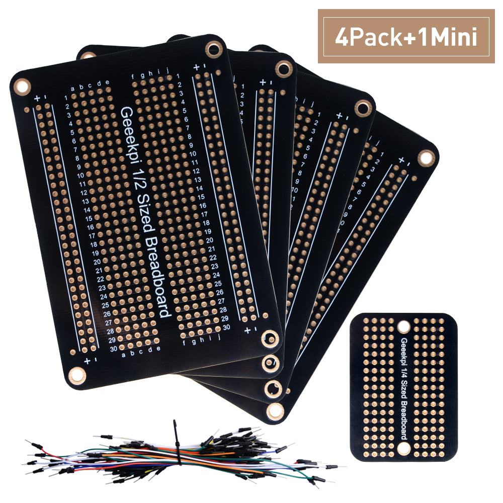 Arduino Mini Gold Gold-Plated Prototype PCB Solderable Breadboard for DIY Arduino Solder ...